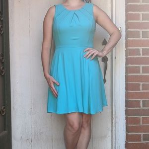 EXPRESS Aqua Keyhole Dress